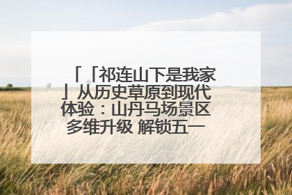 「祁连山下是我家」从历史草原到现代体验：山丹马场景区多维升级 解锁五一文旅新玩法