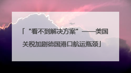 “看不到解决方案”——美国关税加剧德国港口航运瓶颈