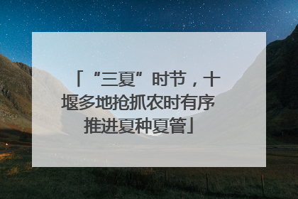 “三夏”时节，十堰多地抢抓农时有序推进夏种夏管