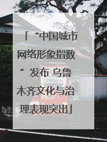 “中国城市网络形象指数”发布 乌鲁木齐文化与治理表现突出