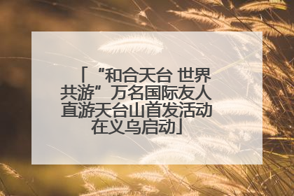 “和合天台 世界共游”万名国际友人直游天台山首发活动在义乌启动