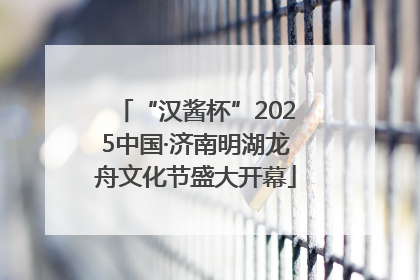 “汉酱杯”2025中国·济南明湖龙舟文化节盛大开幕