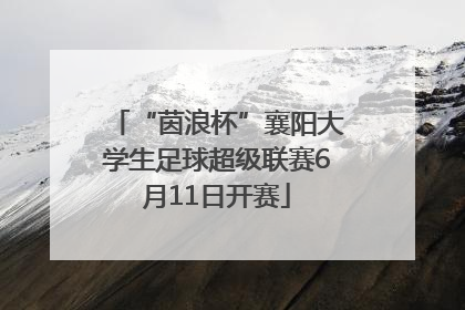 “茵浪杯”襄阳大学生足球超级联赛6月11日开赛
