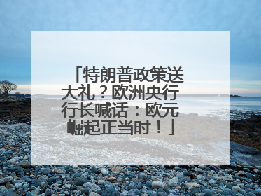 特朗普政策送大礼？欧洲央行行长喊话：欧元崛起正当时！