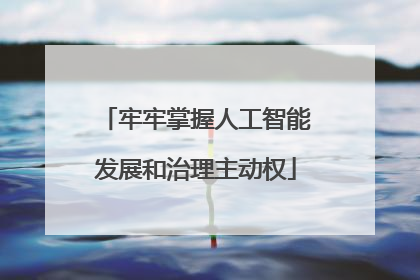 牢牢掌握人工智能发展和治理主动权
