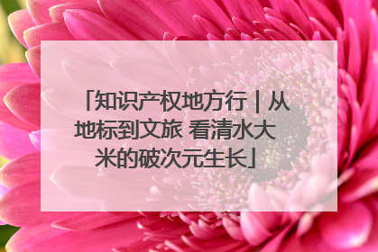 知识产权地方行｜从地标到文旅 看清水大米的破次元生长