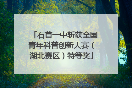 石首一中斩获全国青年科普创新大赛（湖北赛区）特等奖