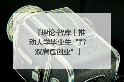 理论·智库丨推动大学毕业生“背双肩包创业”