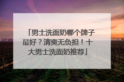 男士洗面奶哪个牌子最好？清爽无负担！十大男士洗面奶推荐