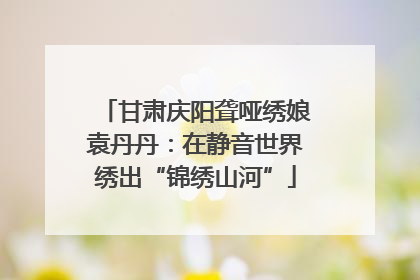 甘肃庆阳聋哑绣娘袁丹丹：在静音世界绣出“锦绣山河”