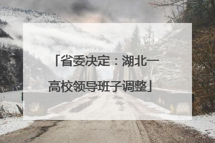 省委决定：湖北一高校领导班子调整