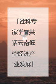 社科专家学者共话云南低空经济产业发展