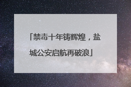 禁毒十年铸辉煌，盐城公安启航再破浪