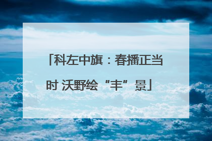 科左中旗：春播正当时 沃野绘“丰”景