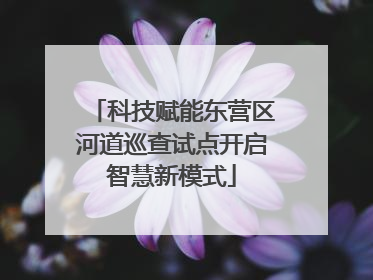 科技赋能东营区河道巡查试点开启智慧新模式
