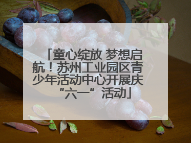 童心绽放 梦想启航！苏州工业园区青少年活动中心开展庆“六一”活动
