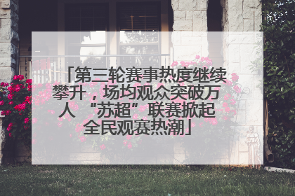 第三轮赛事热度继续攀升，场均观众突破万人 “苏超”联赛掀起全民观赛热潮