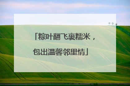 粽叶翻飞裹糯米，包出温馨邻里情