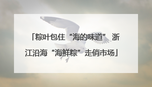 粽叶包住“海的味道” 浙江沿海“海鲜粽”走俏市场