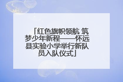 红色旗帜领航 筑梦少年新程——怀远县实验小学举行新队员入队仪式