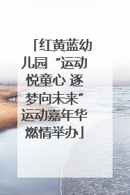 红黄蓝幼儿园“运动悦童心 逐梦向未来”运动嘉年华燃情举办