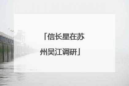 信长星在苏州吴江调研