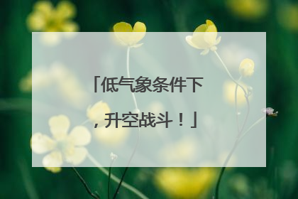 低气象条件下，升空战斗！
