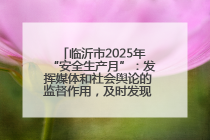 临沂市2025年“安全生产月”：发挥媒体和社会舆论的监督作用，及时发现并消除安全隐患
