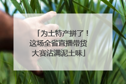 为土特产拼了！这场全省直播带货大赛沾满泥土味