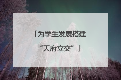 为学生发展搭建“天府立交”
