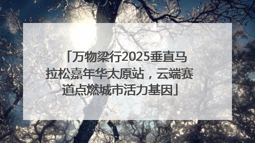 万物梁行2025垂直马拉松嘉年华太原站，云端赛道点燃城市活力基因