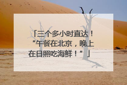三个多小时直达！“午餐在北京，晚上在日照吃海鲜！”