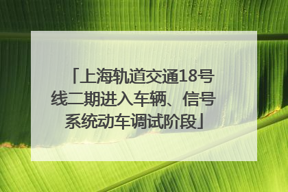 上海轨道交通18号线二期进入车辆、信号系统动车调试阶段