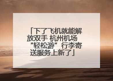 下了飞机就能解放双手 杭州机场“轻松游”行李寄送服务上新了