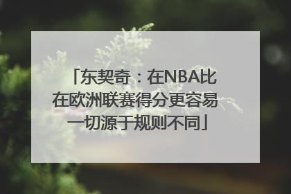 东契奇：在NBA比在欧洲联赛得分更容易 一切源于规则不同