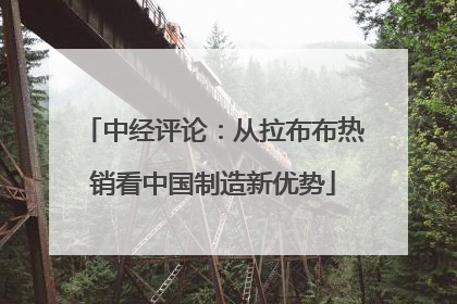中经评论：从拉布布热销看中国制造新优势