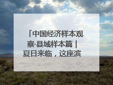 中国经济样本观察·县域样本篇｜夏日来临，这座滨海小城吸引众多年轻人打卡……