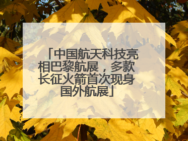 中国航天科技亮相巴黎航展，多款长征火箭首次现身国外航展