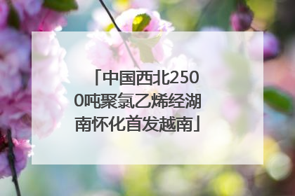 中国西北2500吨聚氯乙烯经湖南怀化首发越南