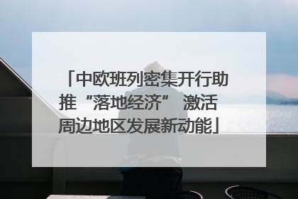 中欧班列密集开行助推“落地经济” 激活周边地区发展新动能