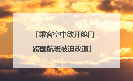 乘客空中欲开舱门 跨国航班被迫改道