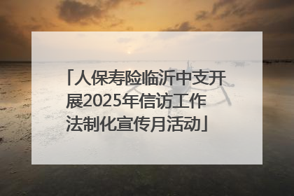人保寿险临沂中支开展2025年信访工作法制化宣传月活动