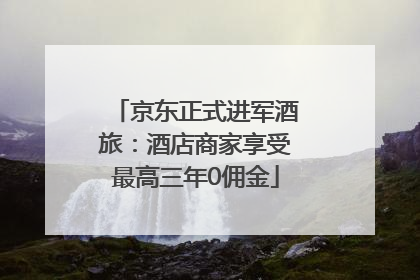 京东正式进军酒旅：酒店商家享受最高三年0佣金