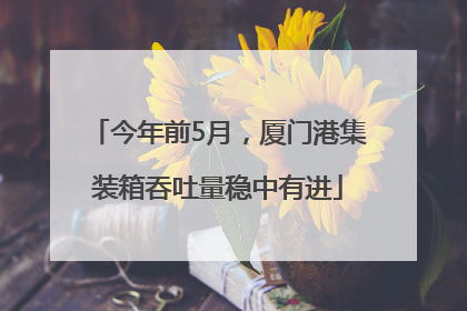 今年前5月，厦门港集装箱吞吐量稳中有进