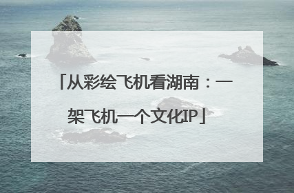 从彩绘飞机看湖南：一架飞机一个文化IP
