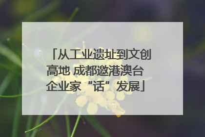 从工业遗址到文创高地 成都邀港澳台企业家“话”发展