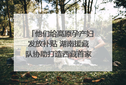 他们给高原孕产妇发放补贴 湖南援藏队协助打造西藏首家高原产儿协同中心