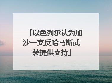 以色列承认为加沙一支反哈马斯武装提供支持