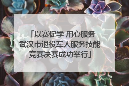 以赛促学 用心服务 武汉市退役军人服务技能竞赛决赛成功举行