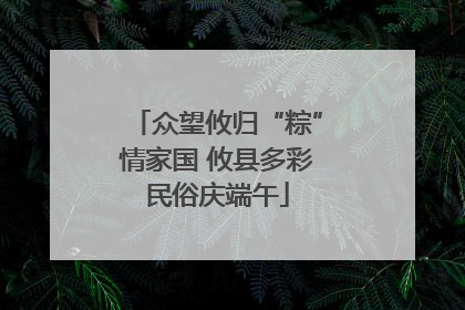 众望攸归“粽”情家国 攸县多彩民俗庆端午